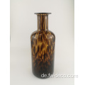 Glasvase Leopard Muster Art Glass Vase